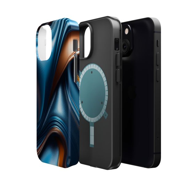 Teal Carbon Custom Magnetic Tough Case for iPhone - Dual Layer Protection with MagSafe® Compatibility - Matte or Glossy Finish - Image 52