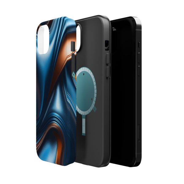 Teal Carbon Custom Magnetic Tough Case for iPhone - Dual Layer Protection with MagSafe® Compatibility - Matte or Glossy Finish - Image 27