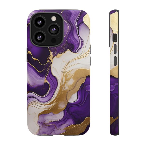 Purple and Gold 2 iPhone | Samsung | Samsung Galaxy | Google Pixel - Cell Phone Tough Cases - Image 43