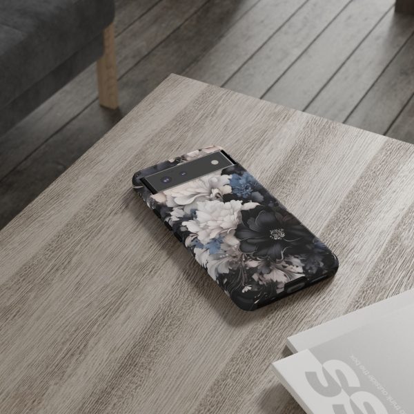 Black and White Flowers iPhone | Samsung | Samsung Galaxy | Google Pixel - Cell Phone Tough Cases - Image 66