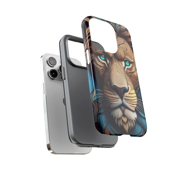 Wood Lion Art iPhone | Google Pixel - Cell Phone Tough Cases - Image 55