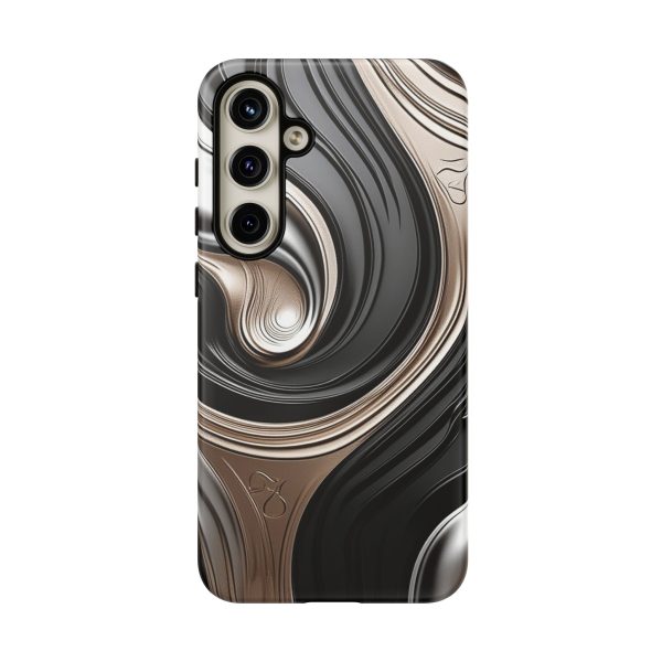 Black and Gold iPhone | Samsung | Samsung Galaxy | Google Pixel - Cell Phone Tough Cases - Image 200