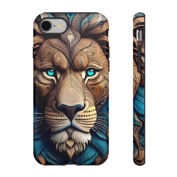 Wood Lion Art iPhone | Google Pixel - Cell Phone Tough Cases