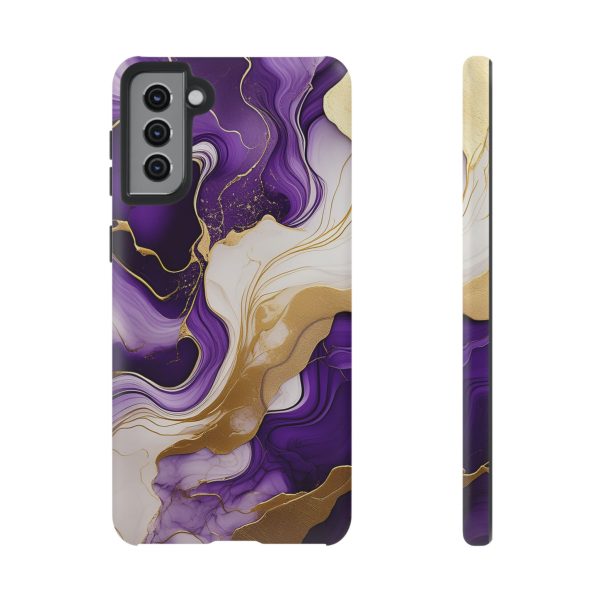 Purple and Gold 2 iPhone | Samsung | Samsung Galaxy | Google Pixel - Cell Phone Tough Cases - Image 55