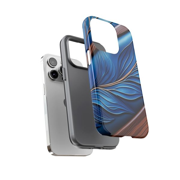 Blue Leather iPhone | Samsung | Samsung Galaxy | Google Pixel - Cell Phone Tough Cases - Image 100