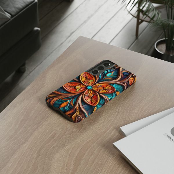 Wood Grain Flower iPhone | Samsung | Samsung Galaxy | Google Pixel - Cell Phone Tough Cases - Image 78