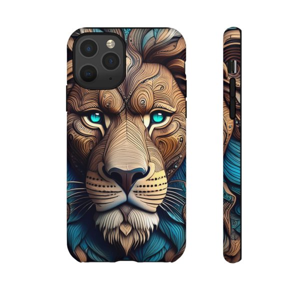 Wood Lion Art iPhone | Google Pixel - Cell Phone Tough Cases - Image 16