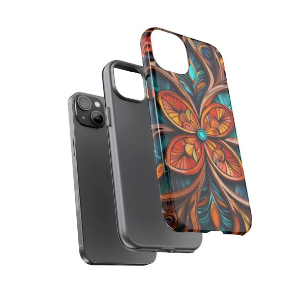 Wood Grain Flower iPhone | Samsung | Samsung Galaxy | Google Pixel - Cell Phone Tough Cases - Image 107