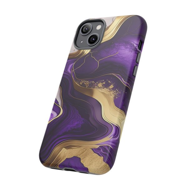 Purple and Gold iPhone | Samsung | Samsung Galaxy | Google Pixel - Cell Phone Tough Cases - Image 110