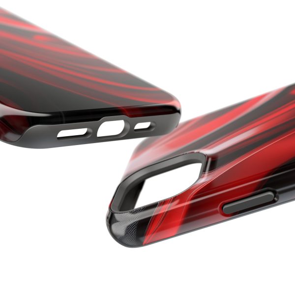 Red and Black Custom Magnetic Tough Case for iPhone - Dual Layer Protection with MagSafe® Compatibility - Matte or Glossy Finish - Image 104