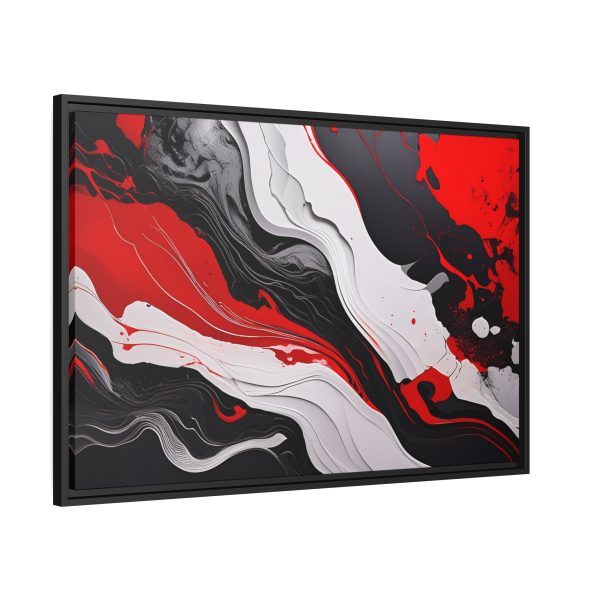 Red and Black Abstract 3 Matte Canvas, Black Frame - Image 30