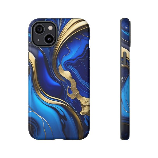 Royal Blue and Gold iPhone | Samsung | Samsung Galaxy | Google Pixel - Cell Phone Tough Cases - Image 109