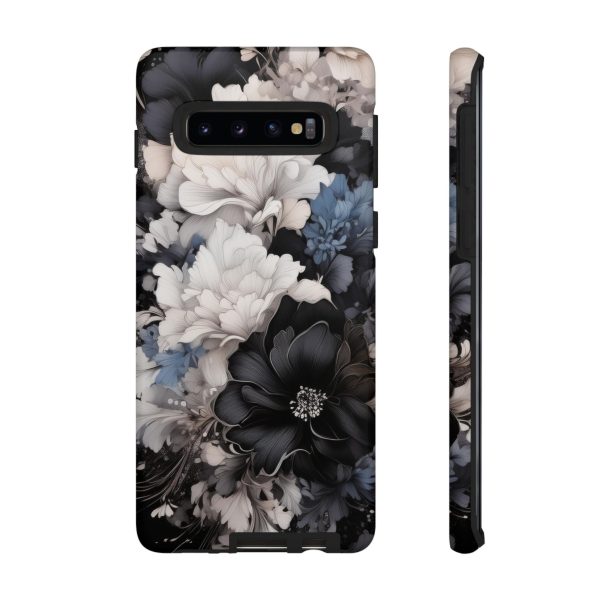 Black and White Flowers iPhone | Samsung | Samsung Galaxy | Google Pixel - Cell Phone Tough Cases - Image 18