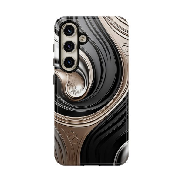 Black and Gold iPhone | Samsung | Samsung Galaxy | Google Pixel - Cell Phone Tough Cases - Image 185