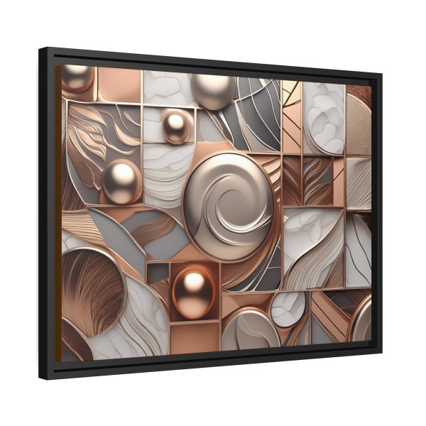 Neutral Colors Abstract Matte Canvas, Black Frame - Image 18