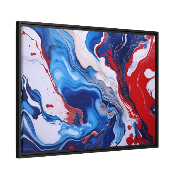 Red White and Blue TS1 Marble Matte Canvas, Black Frame - Image 26