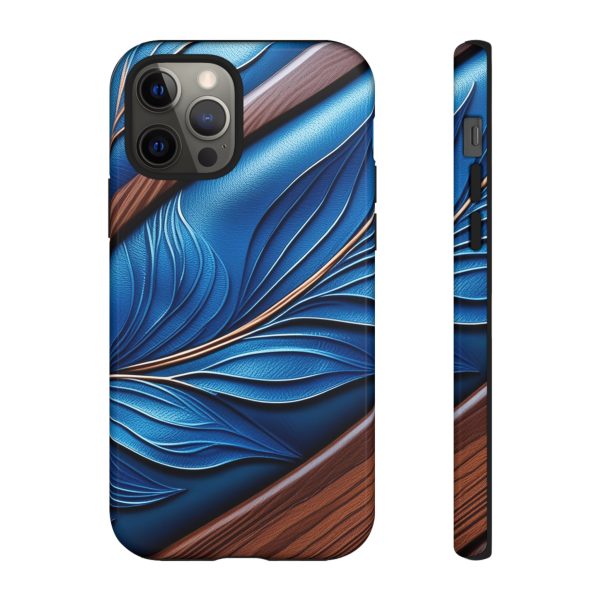 Blue Leather iPhone | Samsung | Samsung Galaxy | Google Pixel - Cell Phone Tough Cases - Image 33