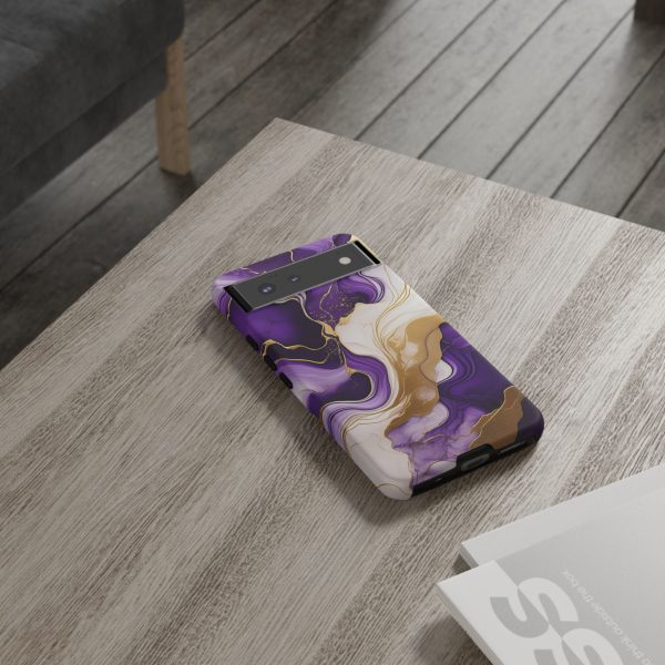 Purple and Gold 2 iPhone | Samsung | Samsung Galaxy | Google Pixel - Cell Phone Tough Cases - Image 68