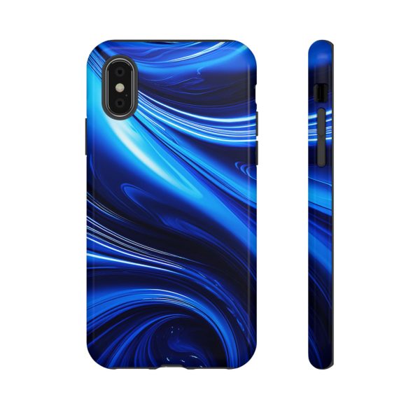 Royal Blue Wave iPhone | Samsung | Samsung Galaxy | Google Pixel - Cell Phone Tough Cases - Image 9