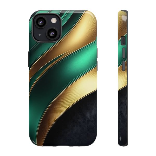 Green and Gold iPhone | Samsung | Samsung Galaxy | Google Pixel - Cell Phone Tough Cases - Image 37