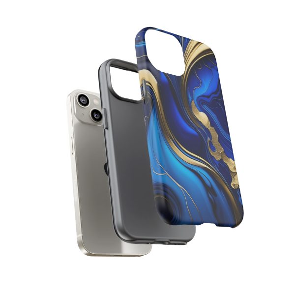 Royal Blue and Gold iPhone | Samsung | Samsung Galaxy | Google Pixel - Cell Phone Tough Cases - Image 95