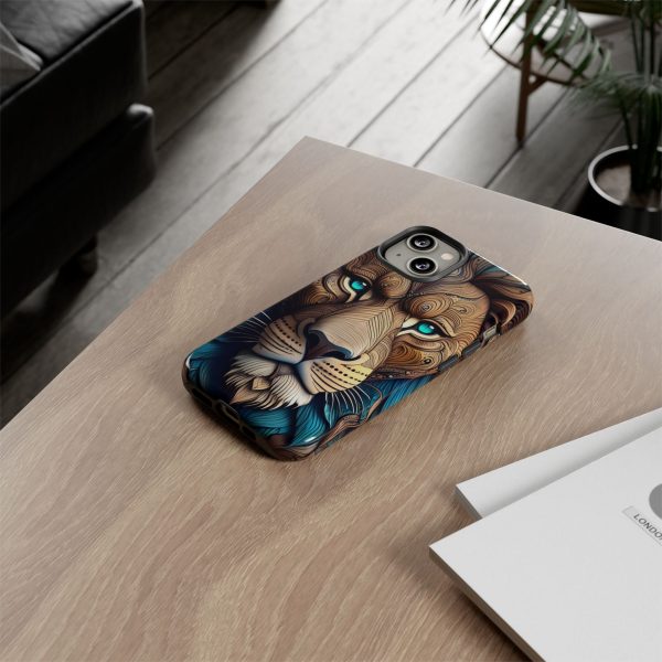 Wood Lion Art iPhone | Google Pixel - Cell Phone Tough Cases - Image 48