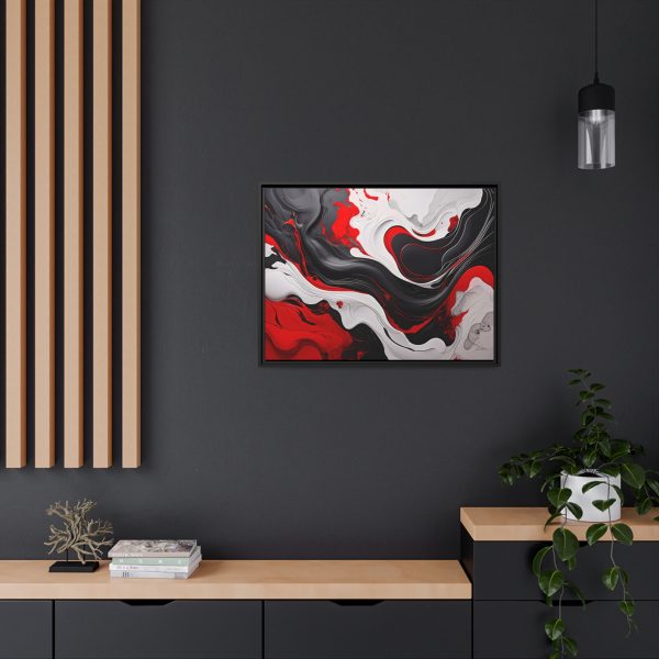 Red and Black Abstract 2 Matte Canvas, Black Frame - Image 28