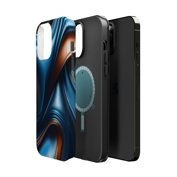 Teal Carbon Custom Magnetic Tough Case for iPhone - Dual Layer Protection with MagSafe® Compatibility - Matte or Glossy Finish - Image 77