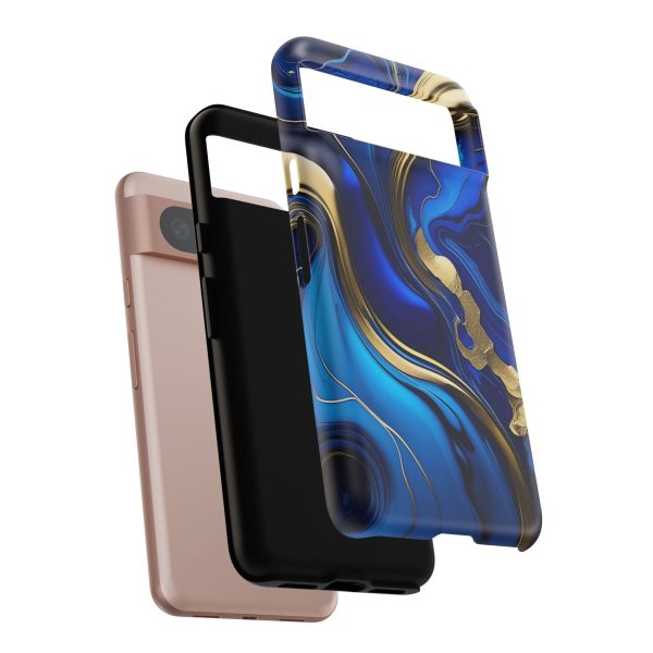 Royal Blue and Gold iPhone | Samsung | Samsung Galaxy | Google Pixel - Cell Phone Tough Cases - Image 233