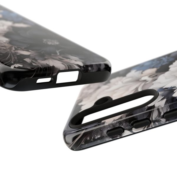 Black and White Flowers iPhone | Samsung | Samsung Galaxy | Google Pixel - Cell Phone Tough Cases - Image 187