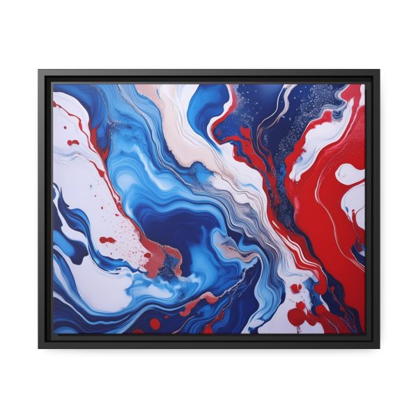 Red White and Blue TS1 Marble Matte Canvas, Black Frame - Image 13