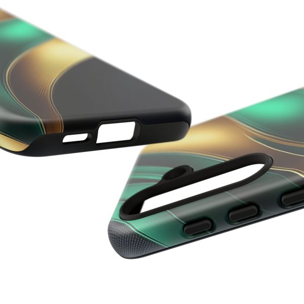 Green and Gold iPhone | Samsung | Samsung Galaxy | Google Pixel - Cell Phone Tough Cases - Image 192