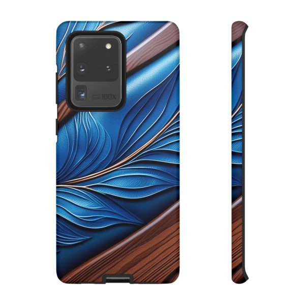 Blue Leather iPhone | Samsung | Samsung Galaxy | Google Pixel - Cell Phone Tough Cases - Image 28