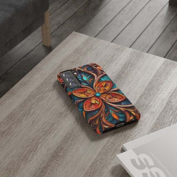 Wood Grain Flower iPhone | Samsung | Samsung Galaxy | Google Pixel - Cell Phone Tough Cases - Image 74