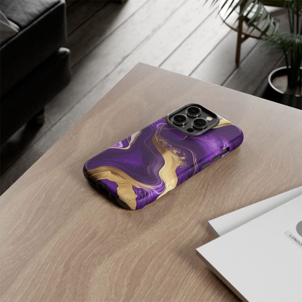 Purple and Gold iPhone | Samsung | Samsung Galaxy | Google Pixel - Cell Phone Tough Cases - Image 104