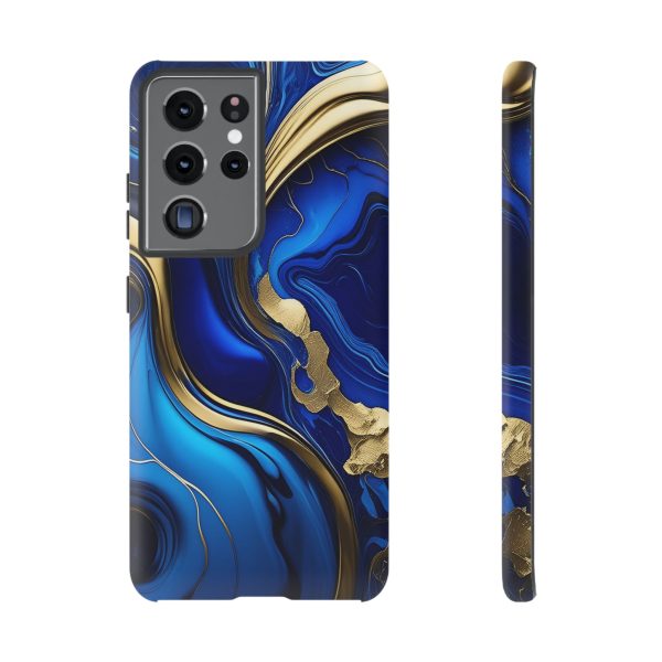 Royal Blue and Gold iPhone | Samsung | Samsung Galaxy | Google Pixel - Cell Phone Tough Cases - Image 59