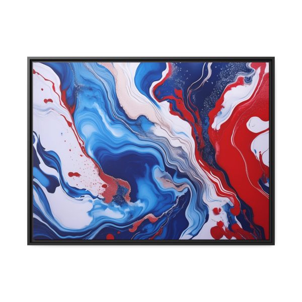 Red White and Blue TS1 Marble Matte Canvas, Black Frame - Image 33