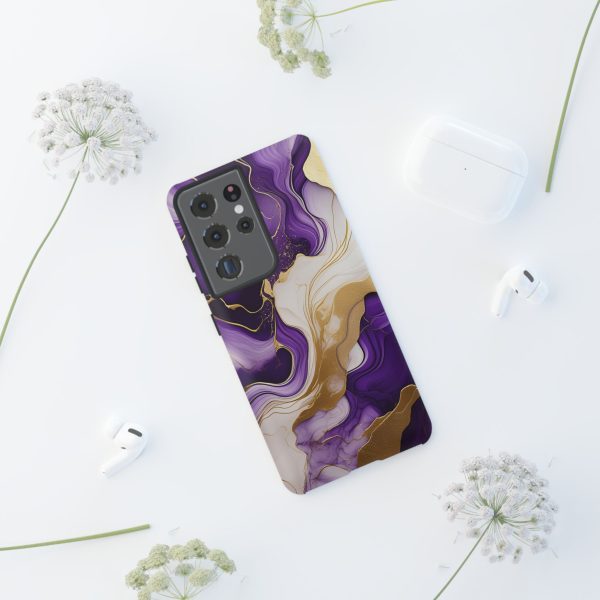 Purple and Gold 2 iPhone | Samsung | Samsung Galaxy | Google Pixel - Cell Phone Tough Cases - Image 60