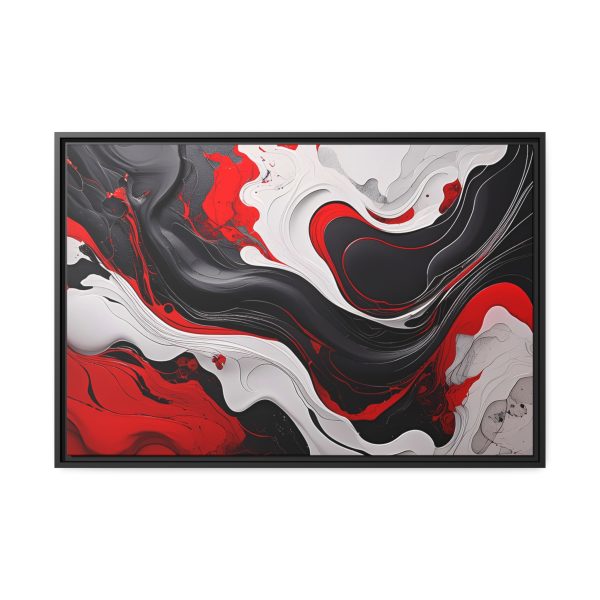 Red and Black Abstract 2 Matte Canvas, Black Frame - Image 29