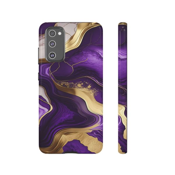 Purple and Gold iPhone | Samsung | Samsung Galaxy | Google Pixel - Cell Phone Tough Cases - Image 69