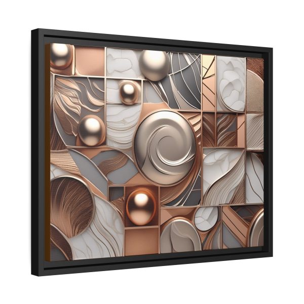 Neutral Colors Abstract Matte Canvas, Black Frame - Image 14