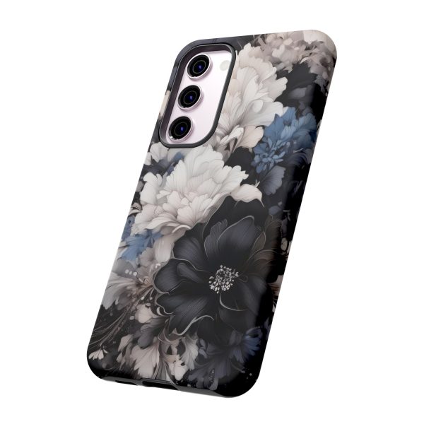 Black and White Flowers iPhone | Samsung | Samsung Galaxy | Google Pixel - Cell Phone Tough Cases - Image 134