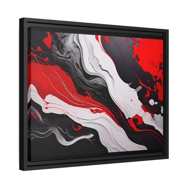 Red and Black Abstract 3 Matte Canvas, Black Frame - Image 14