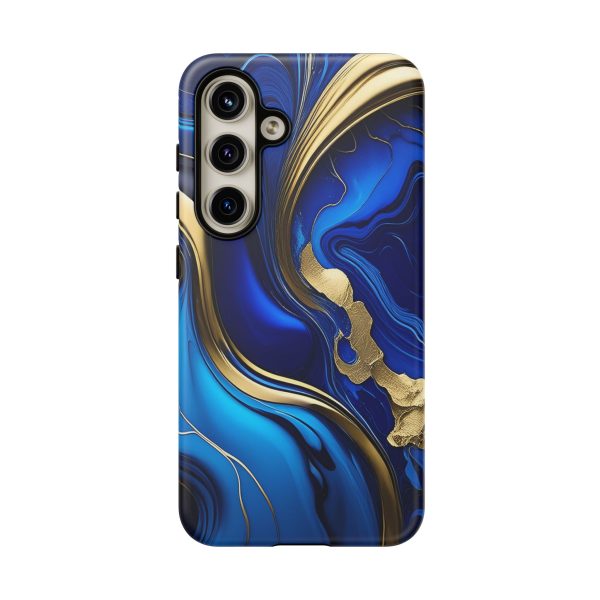 Royal Blue and Gold iPhone | Samsung | Samsung Galaxy | Google Pixel - Cell Phone Tough Cases - Image 190