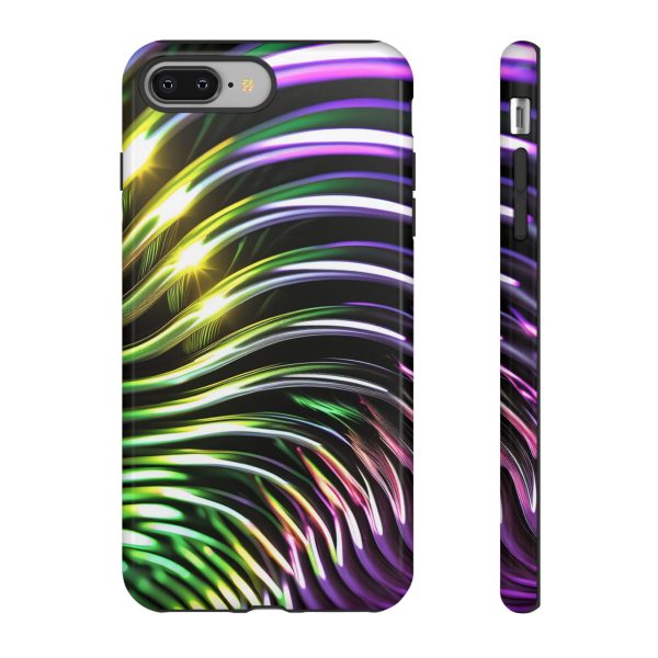 Green and Purple 2 iPhone | Samsung | Samsung Galaxy | Google Pixel - Cell Phone Tough Cases - Image 3