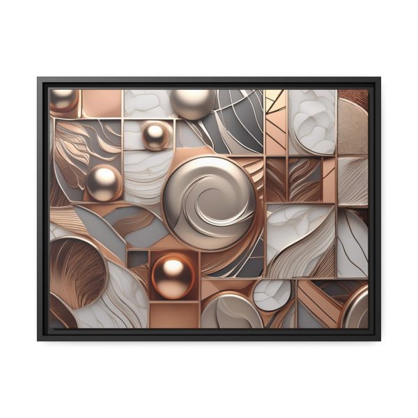 Neutral Colors Abstract Matte Canvas, Black Frame - Image 17