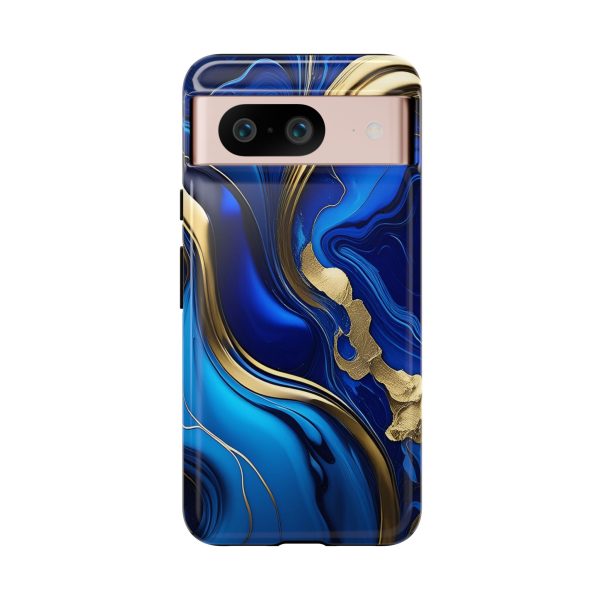 Royal Blue and Gold iPhone | Samsung | Samsung Galaxy | Google Pixel - Cell Phone Tough Cases - Image 225