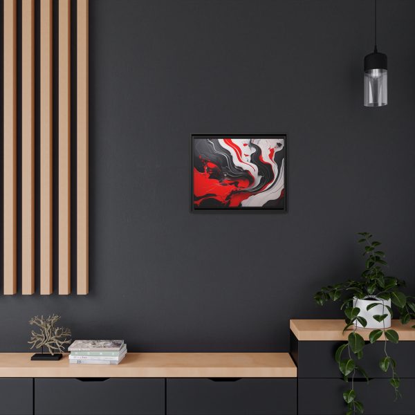 Red and Black Abstract 1 Matte Canvas, Black Frame - Image 16