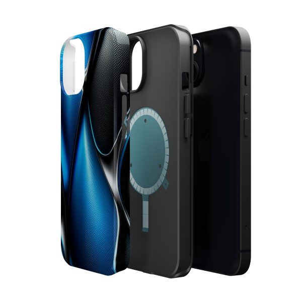 Blue Carbon Custom Magnetic Tough Case for iPhone - Dual Layer Protection with MagSafe® Compatibility - Matte or Glossy Finish - Image 42