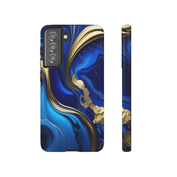 Royal Blue and Gold iPhone | Samsung | Samsung Galaxy | Google Pixel - Cell Phone Tough Cases - Image 73